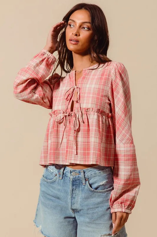 So Me Plaid Blouse