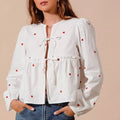 Heart Embroidered Blouse