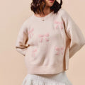 Ribbon Round Neck Sweater