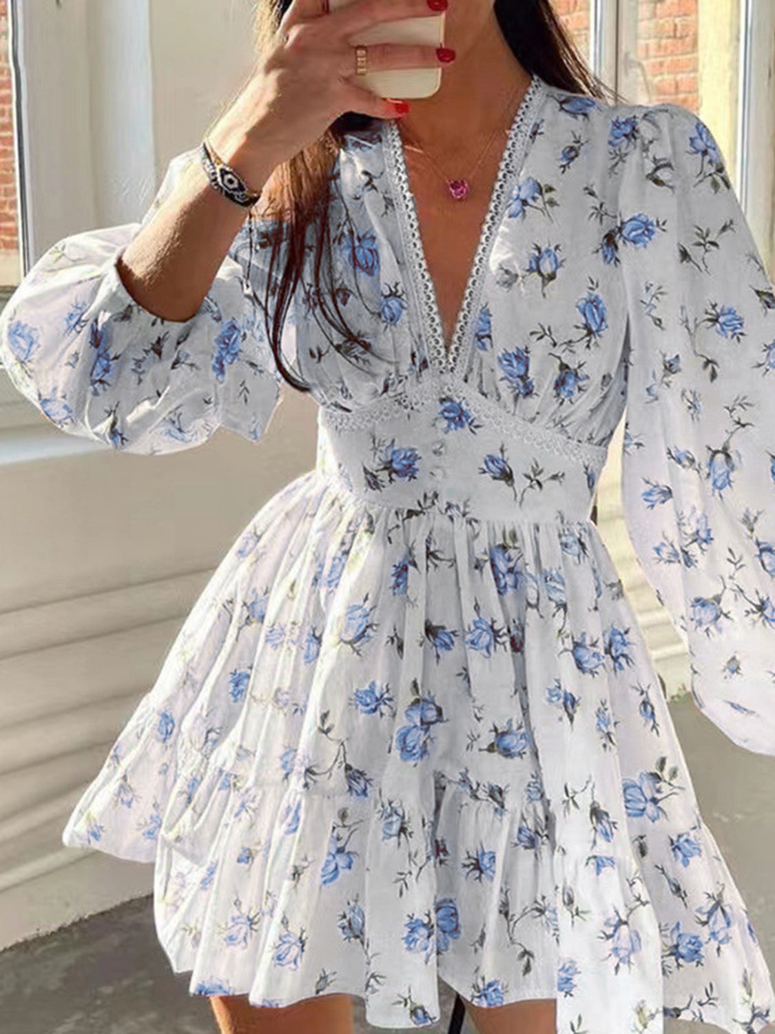 Margo Balloon Sleeve Dress