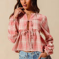 So Me Plaid Blouse