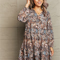 Paisley Print V-Neck Dress