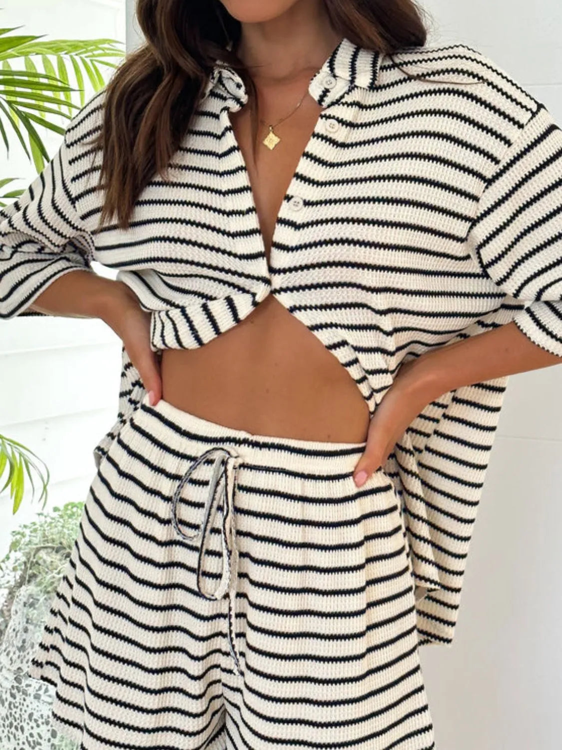 On a Boat Top and Shorts Set