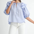 Blue Bells Puff Sleeve Blouse