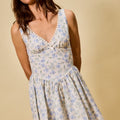SO ME Froal Print Fit and Flare Dress