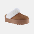Fur Trim Snow Slippers