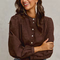 Woven Long Sleeve Button Shirt