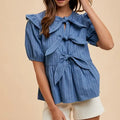 Dazed Denim Peplum Blouse